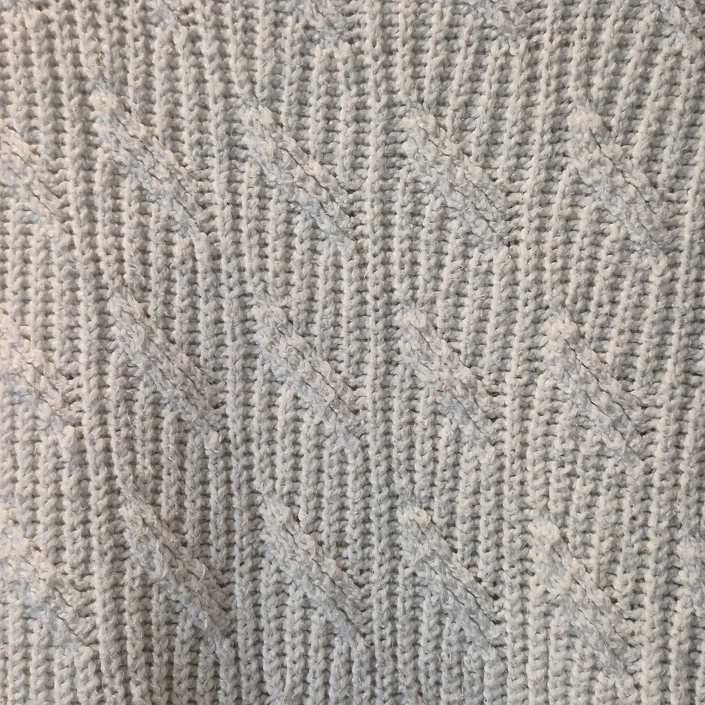J Crew White Cable Knit Sweater Sz M